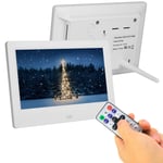 7inch 16:9 800*480 HD Wide Screen Digital Photo Frame Electronic Album White GF0