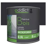 Peinture microporeuse Satinée pour le bois 0,5 L - Gris anthracite - ADD113172 - Addict Gris Anthracite