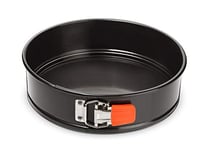 Le Creuset Moule à Manqué Rond Fond Amovible 20 cm, Résistant au Levain, en Acier Siliconé, Anthracite/Orange, 94101500000000