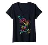 Womens Long Jumper Colorsplash Long Jumping Kids Long Jump V-Neck T-Shirt