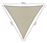 Shadow Comfort Ombre Voile écran Solaire perméable à l'eau HDPE auvent de Jardin pour Jardin extérieur Terrasse UV Bloc - Triangle 2x2m - Sable Sahara