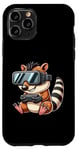 Coque pour iPhone 11 Pro Animal de joueur mignon avec des lunettes VR Cartoon