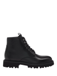 BOSS Leather Military Boots, Black