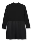 Calvin Klein Jeans Women Dress Plus Coated Milano A-Line Long Sleeve, Black (Ck Black), 5XL