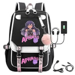 Aphmau Anime Ryggsäck 3d-tryckt Cartoon Oxford Vattentät Full Ball USB Skolväska Pojkar Flickor Studenter Stor Kapacitet Ryggsäck-yvan 11