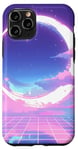 iPhone 11 Pro Dream Crescent Moon Dreamy Night Sky Vaporwave Aesthetic Case