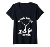 Womens Dowsing Paranormal Rods - Water Divining Dowsing V-Neck T-Shirt