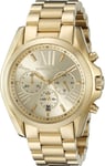 Michael Kors MK5605 Bradshaw Ladies Gold Stainless Steel Chrono Watch + Gift Bag