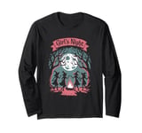 Girls' Night Witch Coven Halloween motif Spooky Fun Artwork Long Sleeve T-Shirt