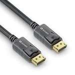 Sonero [Nouveau] 5m DisplayPort Cable 1.2, Câble DisplayPort à DisplayPort, 4K 60 Hz, 2K 144Hz, noir