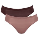 Sloggi Trosor 2P ZERO Motion Ultra High Leg Brief Brun polyester Large Dam