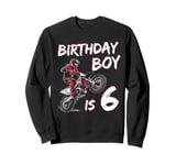 Motocross 6th Birthday Boy 6 Year Old Dirt Bike Sweatshirt