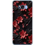 Samsung Galaxy S8+ Läpinäkyvä Puhelinkotelo Intensiva blommor