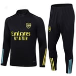 23-24 Arsenal Svart Barn Långärmad Jersey Kit Träning 14#