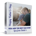 Fathers Day Gift For BEST DAD EVER Personalised Clear Block Daddy Gift New Daddy