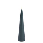 Uyuni - LED cone candle - Pine green, smooth - 6,8x30 cm (UL-CO-PG07030)