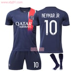 23-24 Paris Saint-Germain Hemmetröja 10 Neymar Jr Ny säsong Senaste Vuxna Barntröja Fotboll Kids 24(130-140cm)