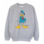 Disney Boys Angry Donald Duck Sweatshirt (Sports Grey) - Light Grey material_Synthetic - Size 9-11Y