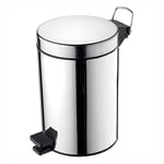 Ideal Standard IOM 3 Litre Pedal Bathroom Bin, Stainless Steel, A9104MY