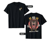 VIEW BACK PRINT Idle Fury Wild & Free Comic Book Bear Tattoo T-Shirt