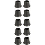 10x Embout enveloppant extérieur rond bouchon pvc plastifié noir fonc renforcé base élargie pied de chaise table patin meuble assise protection tube,