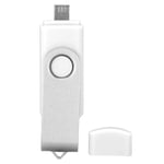 2 in 1 USB Flash Drive OTG U Disk Memory Stick Micro USB Data Storage White CW100408GB