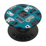 Gaming Controller Pattern For Game Gamer Lover Gift PopSockets PopGrip: Swappable Grip for Phones & Tablets