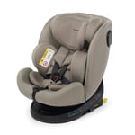 Foppapedretti Siège auto Circle I-Size, siège pivotant à 360° pour enfant de 40 à 150 cm de hauteur, 0-12 ans, conforme ECE R129, fixation Isofix et TopTether, Safe Body Protection, Sable