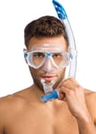 Mask And Snorkel, Cressi Marea Mask and Gamma Snorkel, Clear/Pink