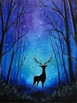 Timanttimosaiikki "Nocturnal deer" 30x40cm