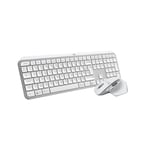 Clavier Logitech MX Keys S Clavier Sans Fil Rechargeable USB C, Silencieux,  Plat, Retroeclaire - Gris pale sur