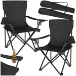 TecTake® Lot de 2 Chaise Pliante Camping Fauteuil Pliable Chaise de Plage Ultra léger avec Porte Gobelet et Sacs de Transport, Rembourrage en Mousse, Idéal Voyages, Pêche, Festival, Camping, Plage