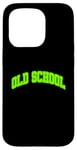 Coque pour iPhone 15 Pro Graphisme vert Graphique vert Old School