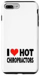 Coque pour iPhone 7 Plus/8 Plus I Love Hot Chiropractors Cœur Médecin Chiropratique Dos