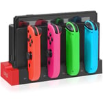 Chargeur Compatible avec Joy Con pour Switch & OLED Model, 4 en 1 Support de Station pour Manettes avec LED Indicateur - KENUOS