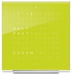 QLOCKTWO Earth 13.5 Lime Juice Table Clock Aluminium