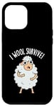 Coque pour iPhone 12 Pro Max I Wool Survive est un jeu de mots amusant en forme de mouton