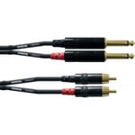 Câble Audio Double Jack Mono - RCA 60 CM