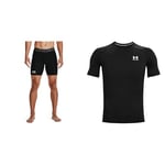 Under Armour Men UA HG Armour Shorts, Gym Shorts for Sport, Running Shorts & Mens UA HG Armour Comp SS, Short-Sleeved Sports t-Shirt for Men, Comfortable and Lightweight Gym Clothes for Workouts