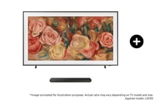 Samsung 65" The Frame QLED 4K Smart TV (2024) and S50B S-Series Lifestyle Soundbar Phantom Black