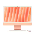 iMac 24-tommer Apple M4 med 10‑kjerners CPU, 10‑kjerners GPU / Standard glass / 16 GB / 2 TB SSD / Gigabit Ethernet / Magic Mouse / Magic Keyboard med Touch ID / Oransje