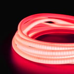 5 m. vattentät Röd Neon COB LED strip - 230V, IP67, 288 LED, 11,5W/m, kan klippas var 10cm