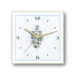 YIBOKANG Garland Plant Leaf Crystal Porcelain Silent Wall Clock Ins Small Fresh Style Modern Simple Light Luxury Decorative Painting Metal Wall Clock (Color : 2, Size : 35cm)