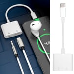 2‑In‑1 Usb C To 3.5Mm Headphone Adapter Type‑C To Aux Jack With Usb C Pd 6 Set