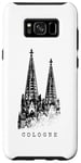 Coque pour Galaxy S8+ Cathédrale de Cologne Silhouette Vintage Köln Allemagne
