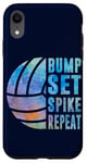 Coque pour iPhone XR Bump Set Spike Repeat Aquarelle Volleyball Femmes Adolescentes Filles