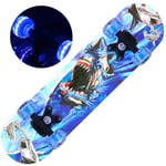 N /A Skateboard, Pro Double Tricks Environmental Protection Complete Skate Board with Flash Wheel for 2-6 Year Old Teens Beginners Girls Boys Kids