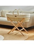 The Little Green Sheep Organic Knitted Moses Basket & Mattress