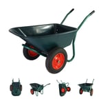 Brouette Gartenschubkarre Charrette Pushcart Brouette de Jardin 100l 160kg 2-Rad