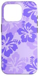 iPhone 16 Pro Cute Purple Hibiscus Tropical Floral Hawaiian Flowers Island Case